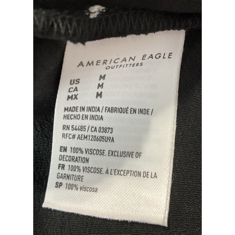 American Eagle Outfitter Women's  Size M Black Boho Cottage Core Midi Dress NWT - Picture 5 of 13